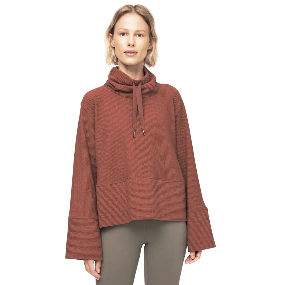 LULULEMON Women’s Retreat Yourself Knit Pullover Heathered Rustic Clay